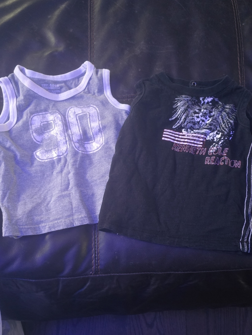 Kenneth Cole Reaction Black Tank Top with Graphic Eagle